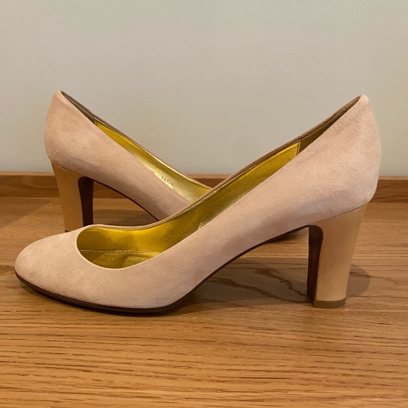 Never worn ladies J Crew suede and pattern leather high heels - Picture 2 of 4